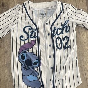 Woman’s Baseball Shirt - White and Blue
